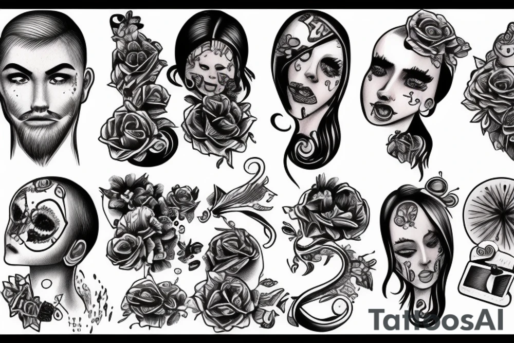 a person with disappointment vibe tattoo idea