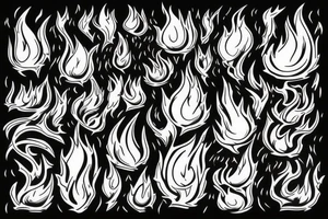 flame surrounding by ice tattoo idea