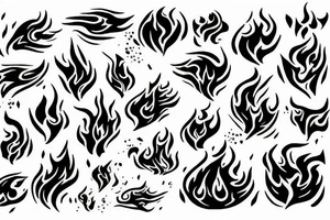 flame surrounding by ice tattoo idea
