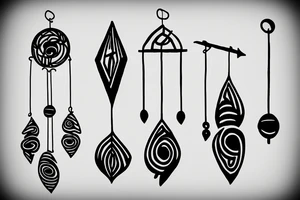 wind chimes tattoo idea