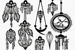 wind chimes tattoo idea