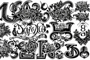 a "4188" tattoo in an old english font tattoo idea