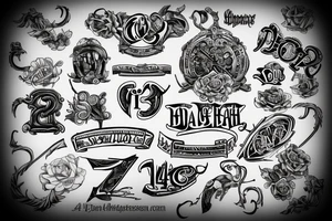 a "4188" tattoo in an old english font tattoo idea