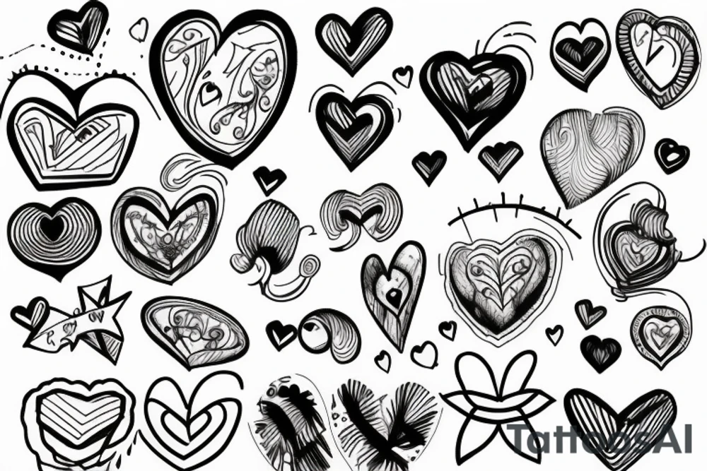 heart broken tattoo idea