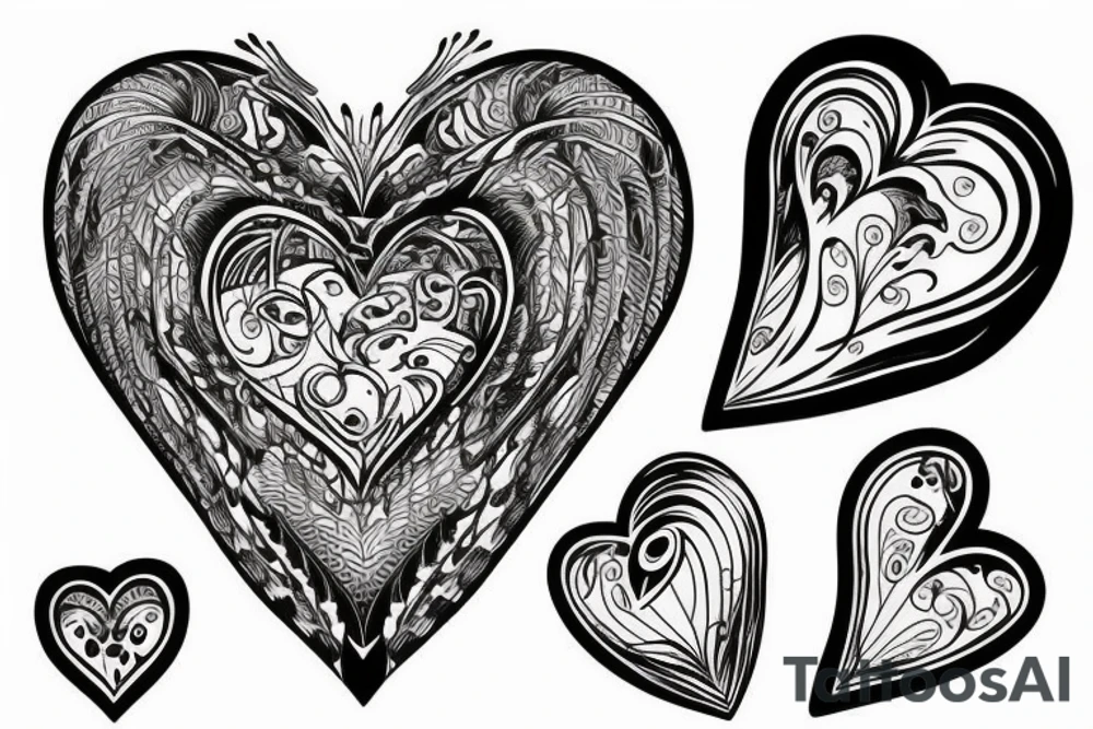 heart broken tattoo idea