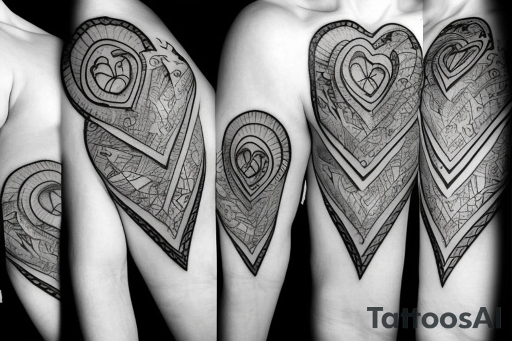 heart broken tattoo idea