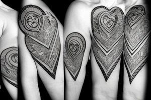 heart broken tattoo idea