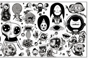 junji ito meets adventure time tattoo idea