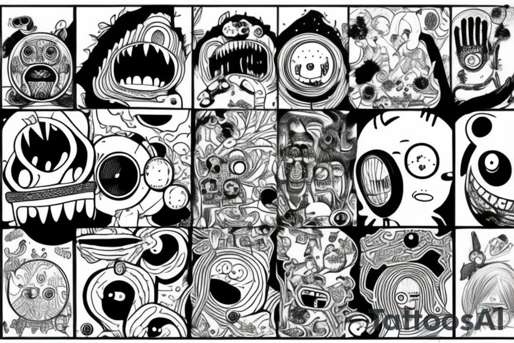 junji ito meets adventure time tattoo idea