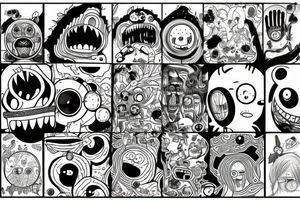 junji ito meets adventure time tattoo idea