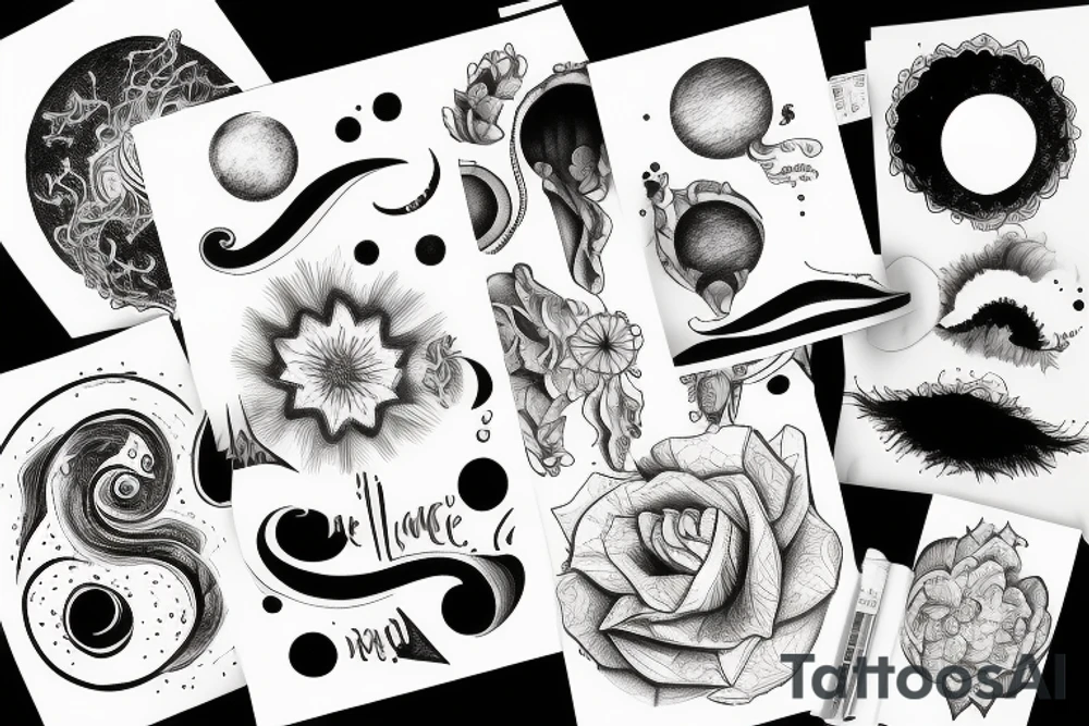 clouds looking at new moon tattoo idea