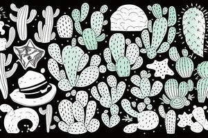 Cactus by the ocean tattoo idea