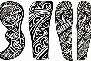 polynesian, legs, tribal, power tattoo idea