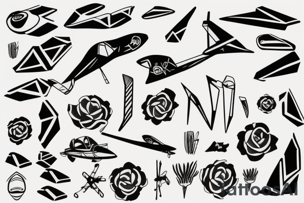 Paperplane tattoo idea