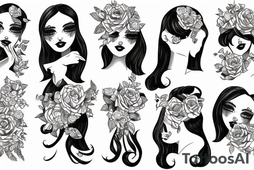 Girl hug herself tattoo idea