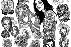 a girl with her hands across her chest tattoo idea
