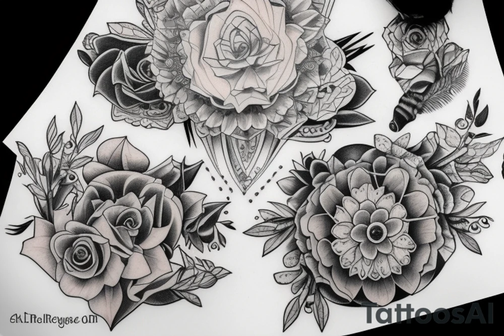 a girl with her hands across her chest tattoo idea