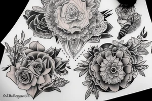 a girl with her hands across her chest tattoo idea