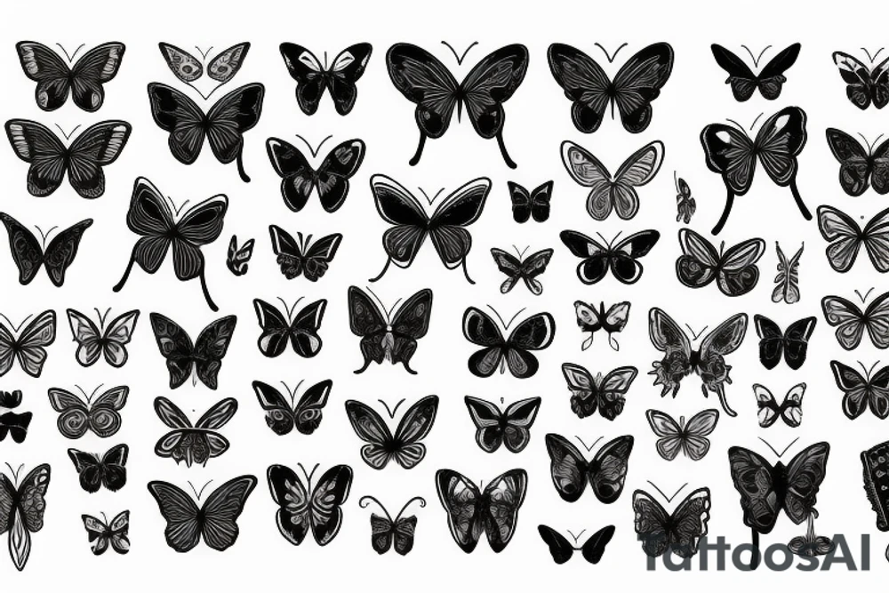 psychedelic butterfly tattoo idea