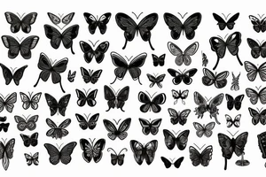 psychedelic butterfly tattoo idea