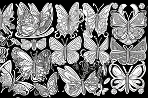 psychedelic butterfly tattoo idea
