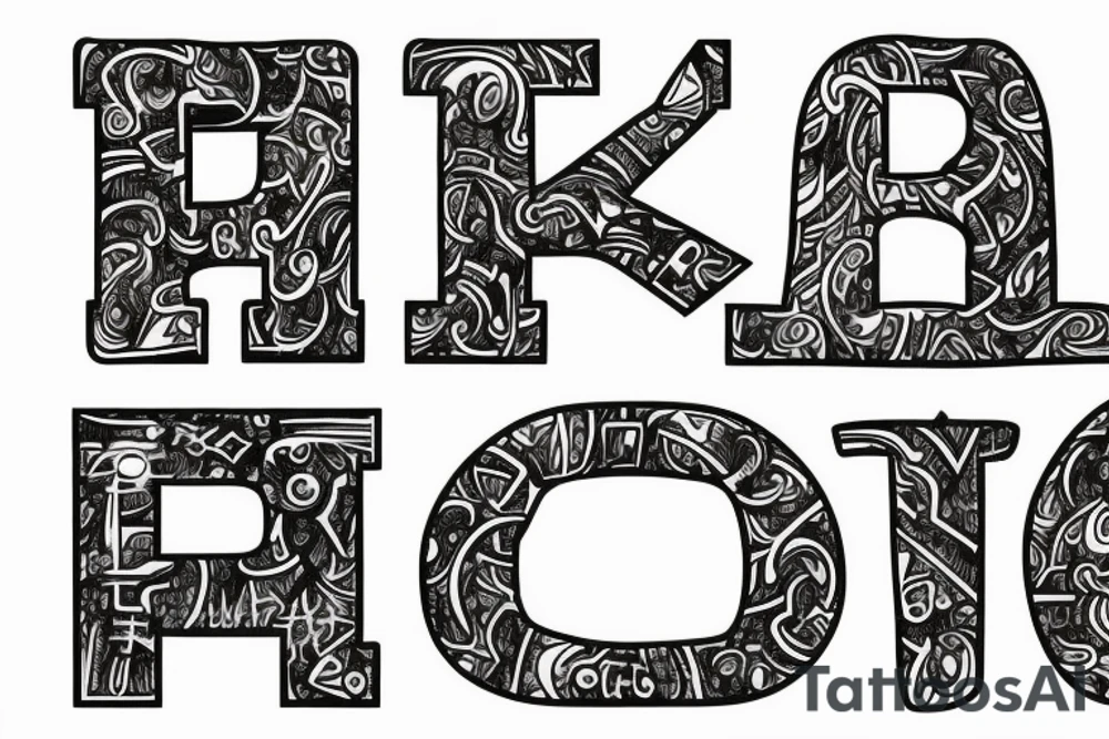 letter R tattoo idea