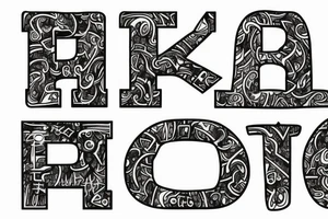 letter R tattoo idea