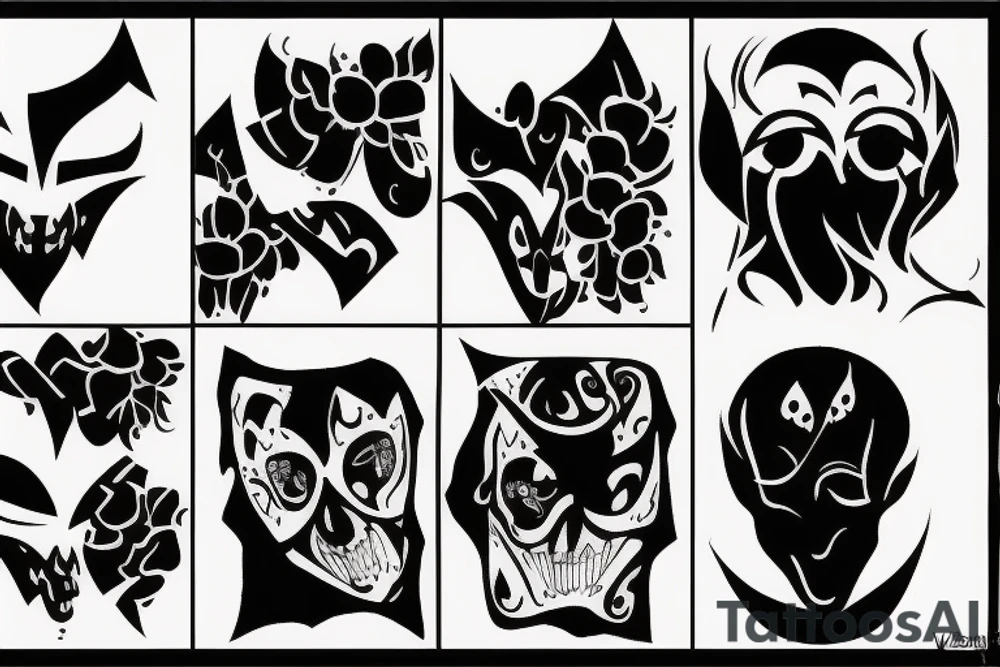 Shadow figure tattoo idea