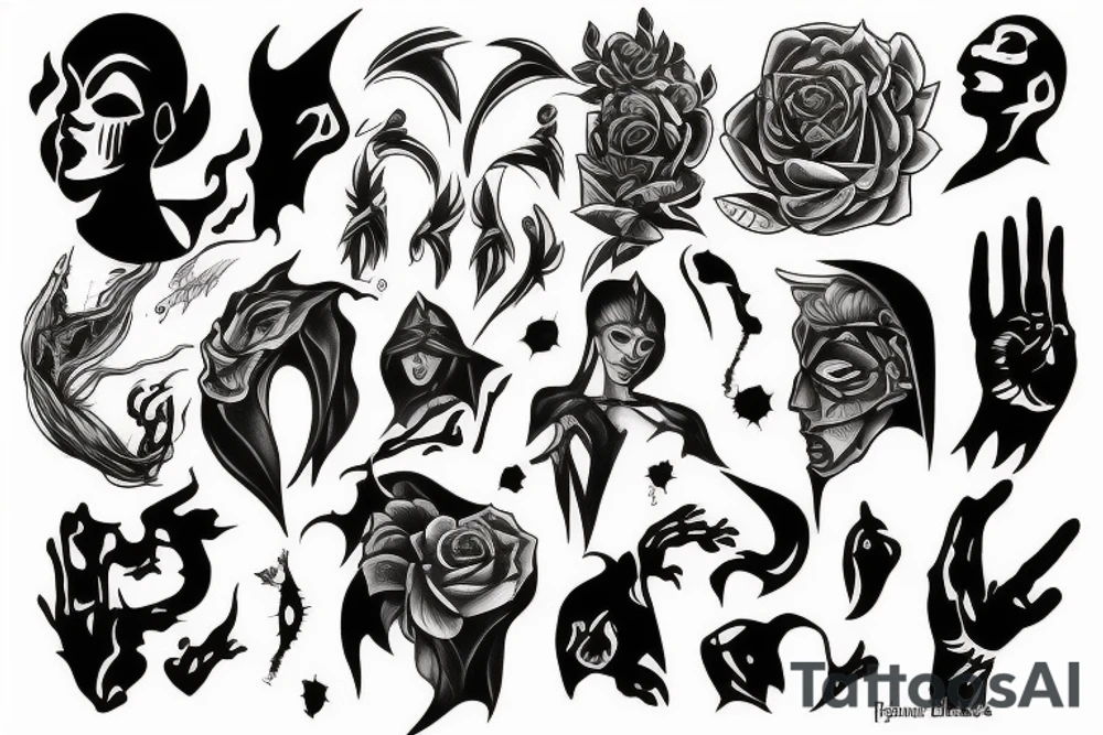 Shadow figure tattoo idea