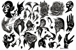 Shadow figure tattoo idea