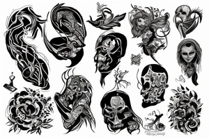 Shadow figure reaching out tattoo idea