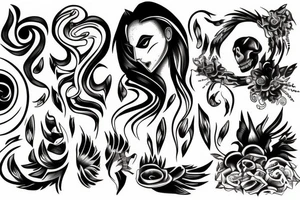 Shadow figure reaching out tattoo idea