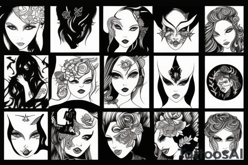 Girl with the devil tattoo idea