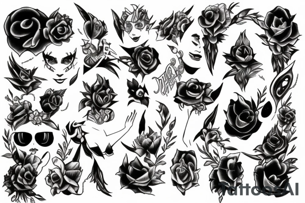 Girl with the devil tattoo idea