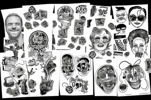 Laugh now cry later money bags lonely tattoo idea