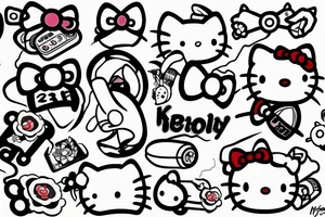 hello kitty drugs tattoo idea