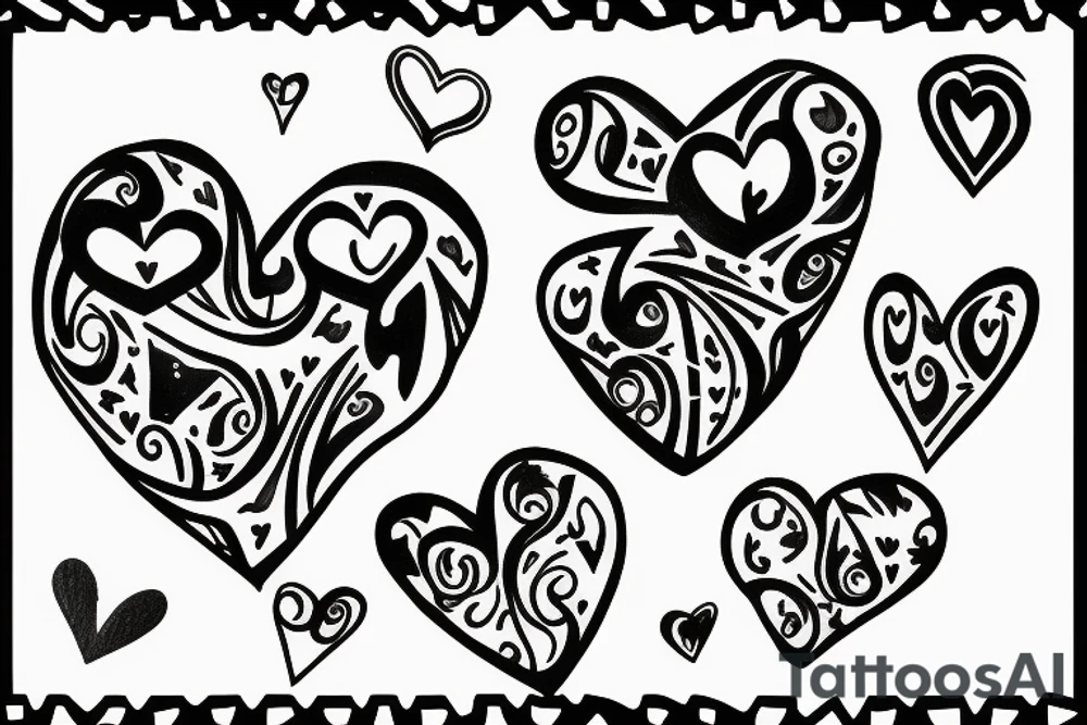 a thread being wound around the pieces of a broken heart tattoo idea