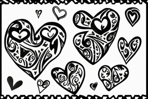 a thread being wound around the pieces of a broken heart tattoo idea