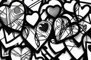 a thread being wound around the pieces of a broken heart tattoo idea