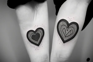 a heart broken and being sowed back together by a needle and thread tattoo idea