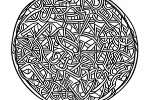 arabic ornament on the face tattoo idea