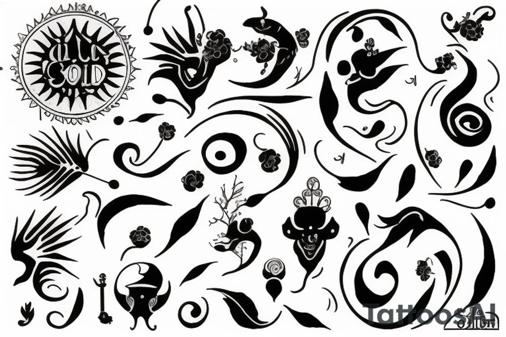 citée d'or soleil tattoo idea