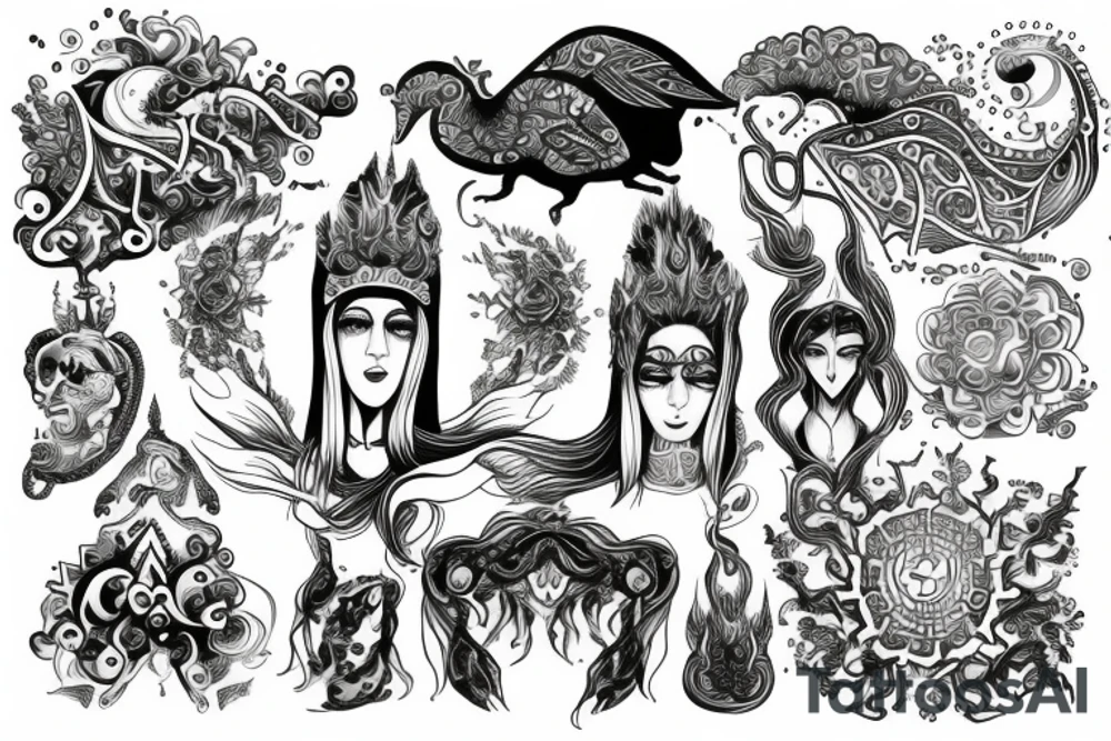 spiritual connection with karmic beleive tattoo idea