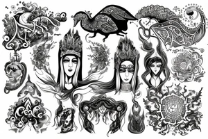 spiritual connection with karmic beleive tattoo idea