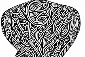 Viking 
back tattoo Knott work traditional tattoo idea