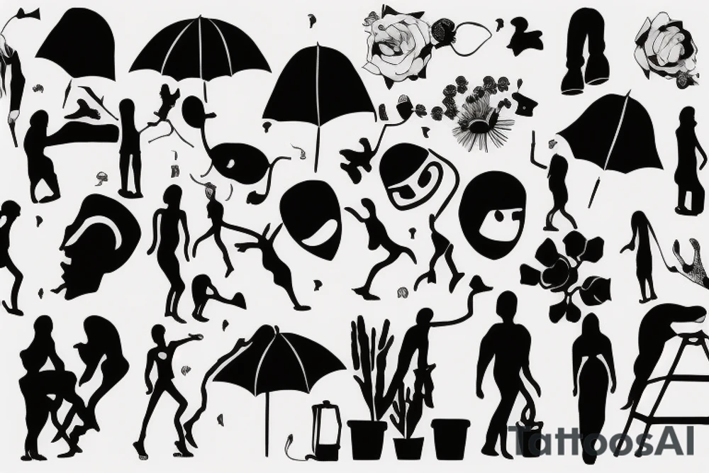 the feeling of loneliness in a crowded room tattoo idea