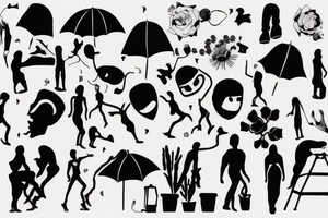 the feeling of loneliness in a crowded room tattoo idea