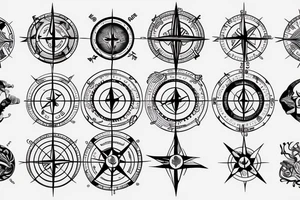Compass showing the way to death tattoo idea