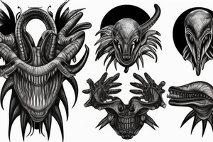 Alien predator tattoo idea