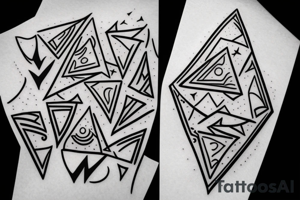 I am, leo, fire, triangle tattoo idea